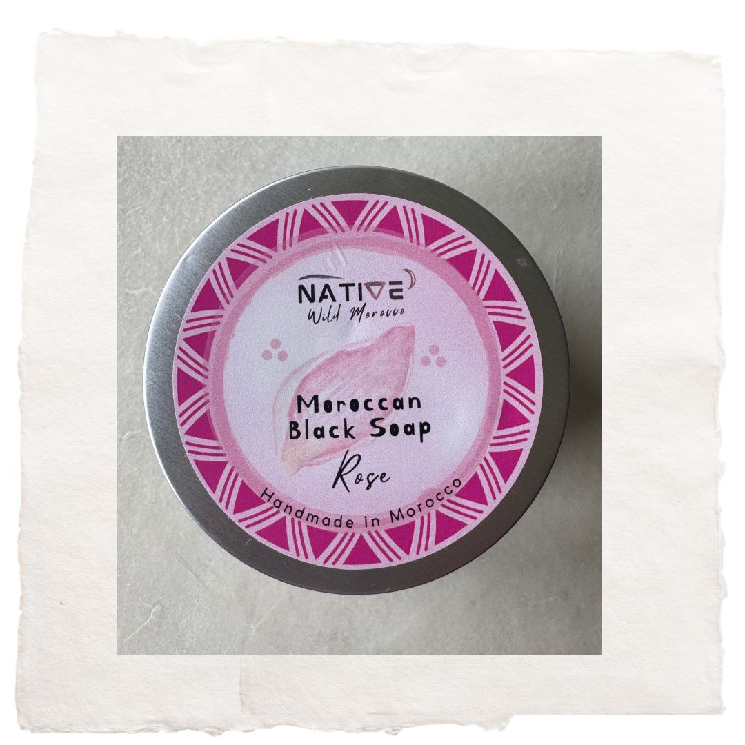 Moroccan Black Soap - Olive Oil & Rose