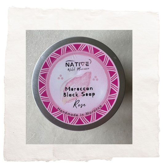 Moroccan Black Soap - Olive Oil & Rose